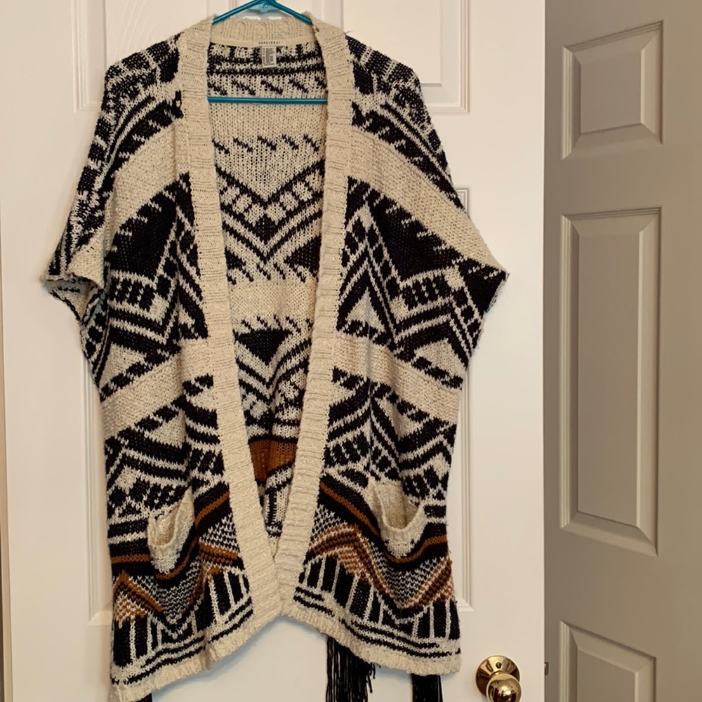 Boho Chunky Sweater/Poncho